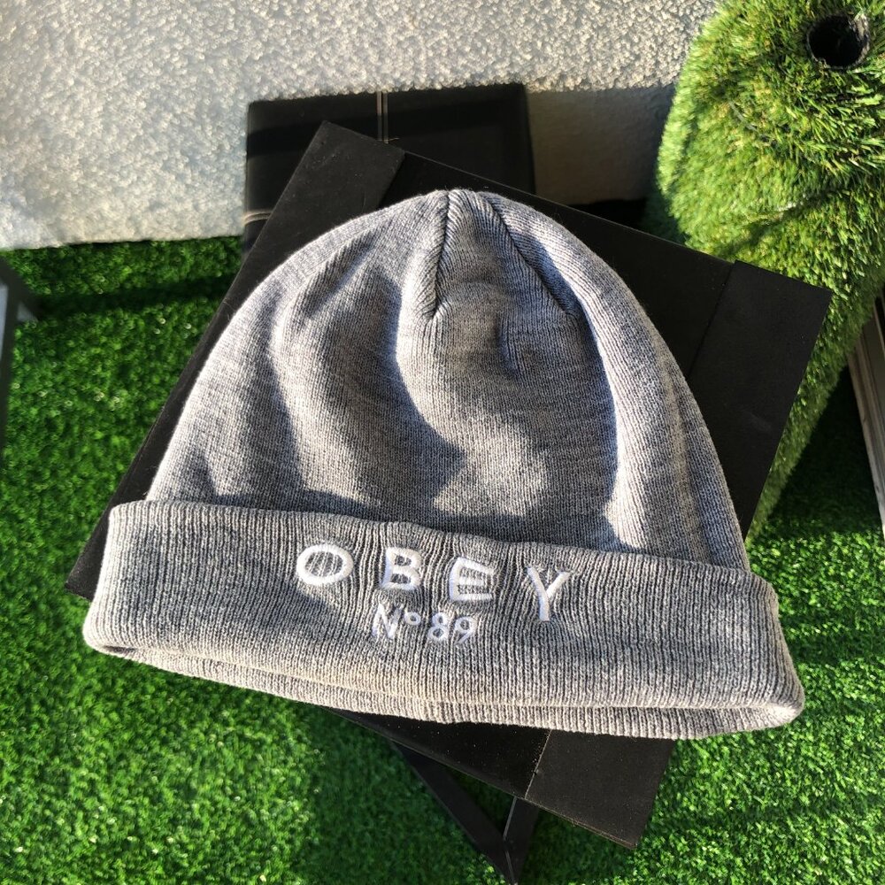 Obey No 89 Gray Cuff Beanie